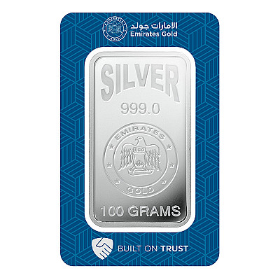 صورة100 Gram Silver - Emirates Gold Bar – السوقcoinbay.ae