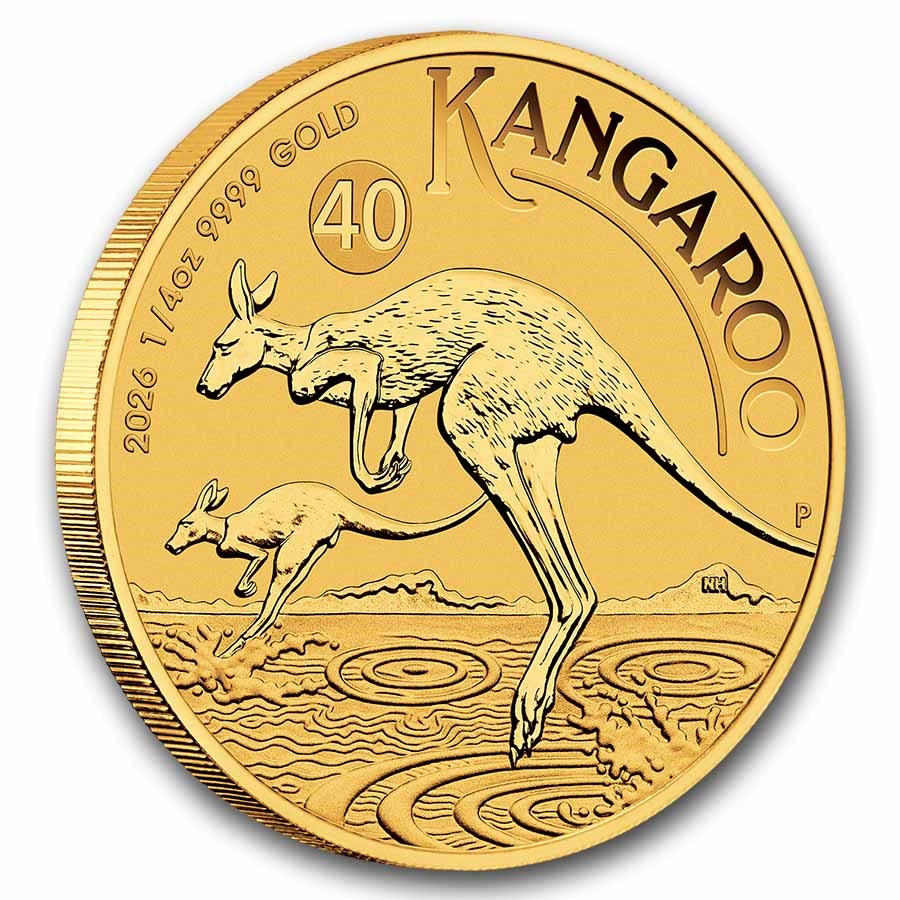 картинка 25 dollars. Australian Kangaroo, 2026. 1/4 oz gold – площадка coinbay.ae
