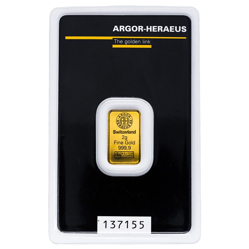 картинка 2 gram Argor Heraeus gold bar – площадка coinbay.ae