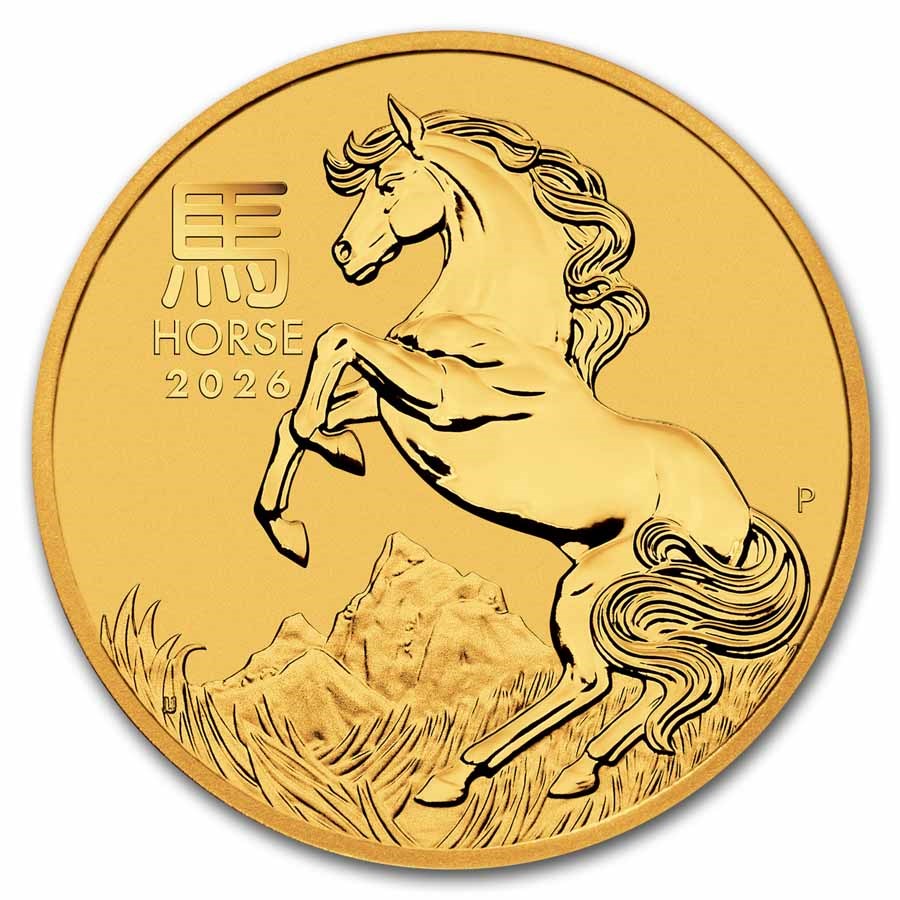 картинка 25 dollars Australia, Lunar Year of the Horse 2026, 1/4 oz gold – площадка coinbay.ae