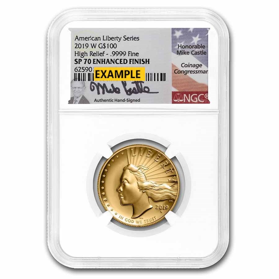 صورة100 dollars USA Liberty high relief sp70 enhanced finish 1 oz gold – السوقcoinbay.ae