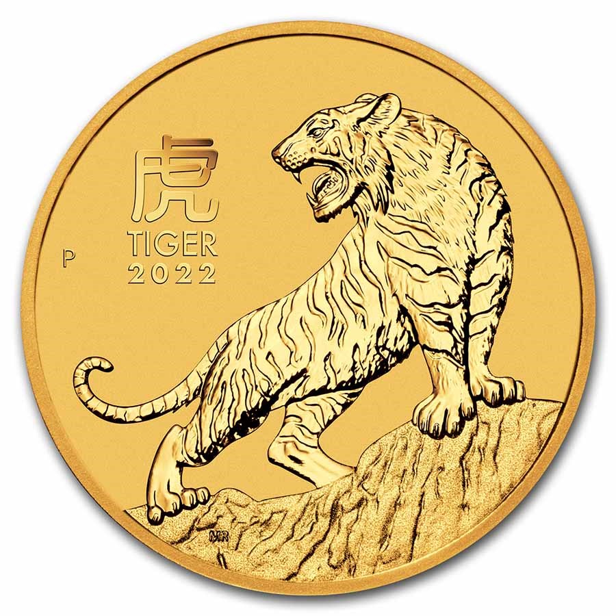 картинка 25 dollars Australia, Lunar Year of the Tiger 2022, 1/4 oz gold – площадка coinbay.ae