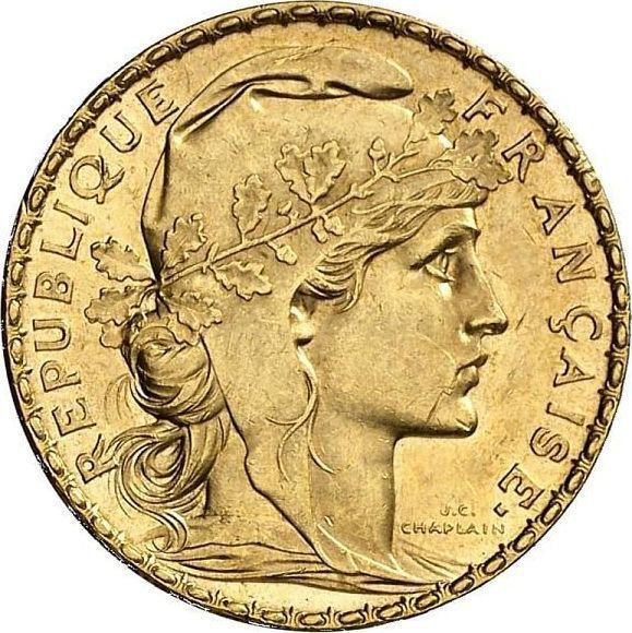 картинка 20 French francs  Rooster Au 5.81 gr – площадка coinbay.ae